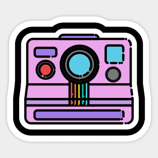 Polaroid // Line Art Sticker Sticker